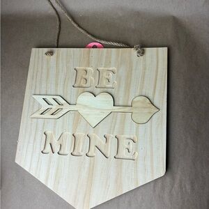 Natural Wood 'Be Mine' Wall Decor